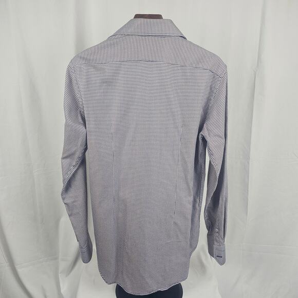 Zara Man Houndstooth Button Shirt Tailored Fit Size L Made in Morocco - Picture 3 of 4